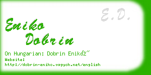 eniko dobrin business card